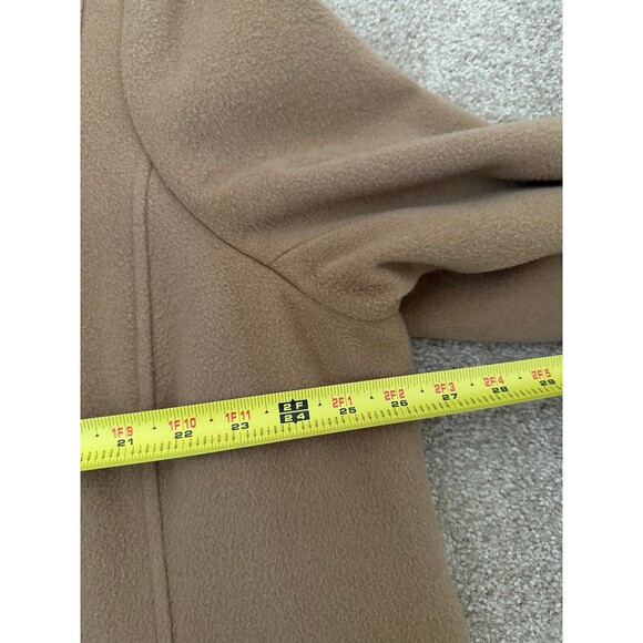 L.L.Bean Bellandi Italian Wool Duffle Coat Womens XL Camel Hooded Toggle Heavy - Picture 8 of 11